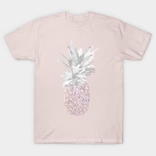 Grey and Pink Pineapple Pop Art T-Shirt